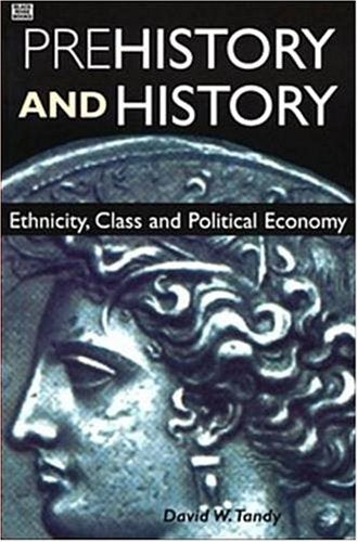 Book cover: "Prehistory And History" with a profile of a classical face.