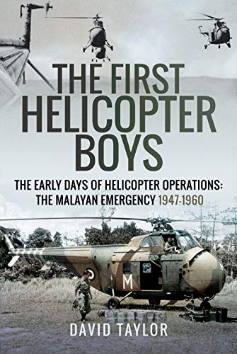 Book cover featuring vintage helicopters and text about Malayan Emergency operations.