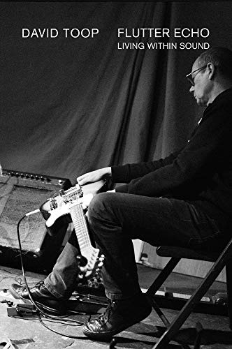 Black and white book cover featuring a man playing an electric guitar.