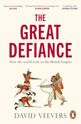 Book cover: “The Great Defiance” with illustration of conflict and soldiers.