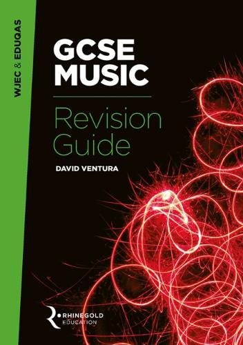 Rhinegold Education GCSE Music Revision Guide book cover with red light trails on black.