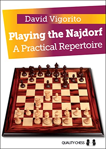 Chess book cover with a chessboard and pieces, titled "Playing the Najdorf".