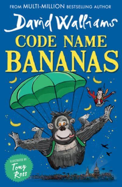 Book cover, colorful illustration of bananas, likely a children’s mystery novel.