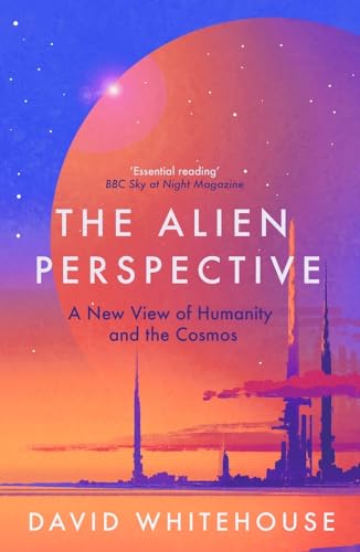 Book cover: orange planet, city skyline, and title "The Alien Perspective".