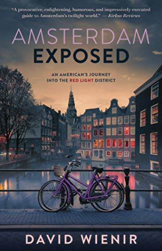 Book cover: Amsterdam canal scene with a purple bicycle in foreground.