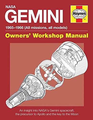 Book cover titled NASA Gemini Owners' Workshop Manual featuring a technical diagram of the spacecraft.