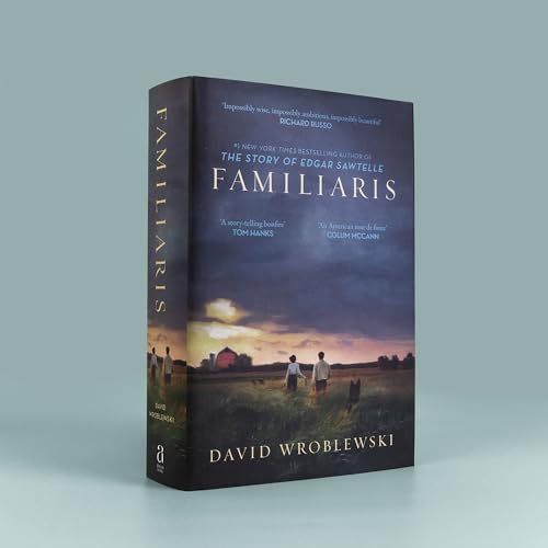 Book cover for “Familiaris” by David Wroblewski, with a landscape scene.