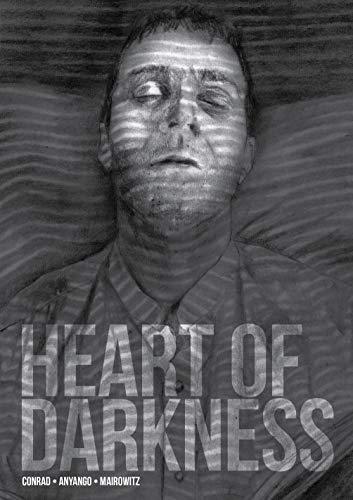 Black and white cover showing a man's face with horizontal shadow stripes.