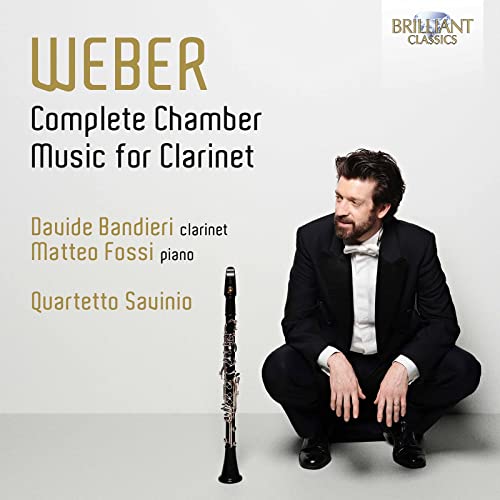 Album cover featuring a man in a tuxedo next to a vertical clarinet.