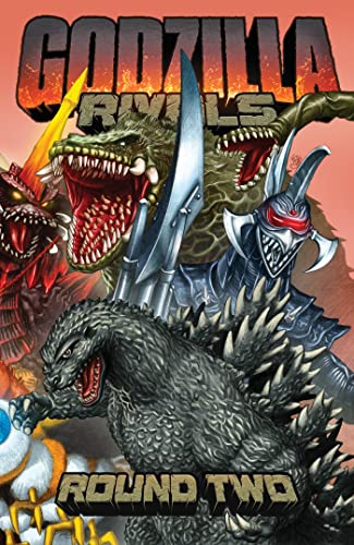 Godzilla and several monsters in a dynamic, colorful comic book cover.