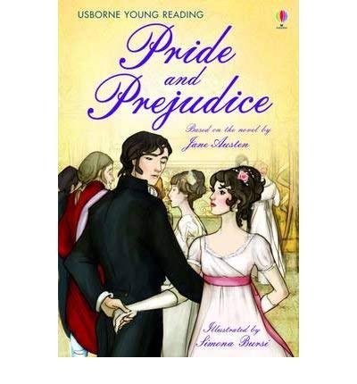 Cover of “Pride and Prejudice” young reader edition with illustrated figures.