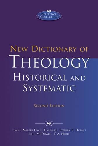 Purple book cover with white text: "New Dictionary of Theology," second edition.