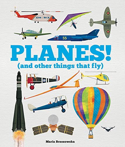 Book cover featuring colorful illustrations of various flying vehicles.