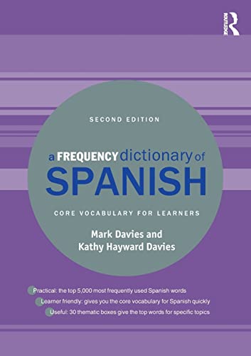 Purple book cover with “A Frequency Dictionary of Spanish” title.