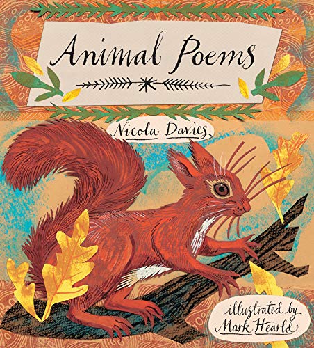 Book cover with illustration of a red squirrel and autumn leaves.