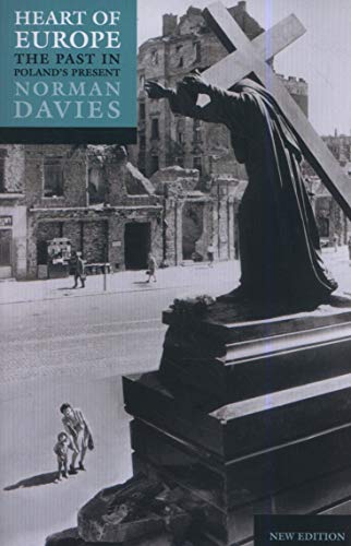 Book cover depicting post-war Warsaw ruins and a statue with figures.