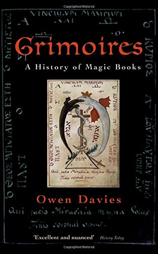 Book cover for Grimoires: A History of Magic Books featuring an ancient occult illustration.