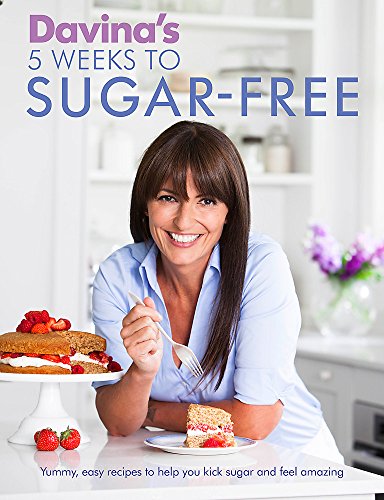 Book cover featuring Davina McCall with cake and strawberries.