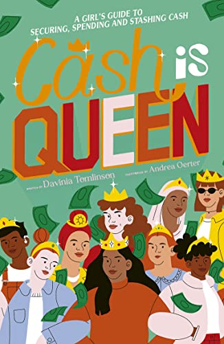 Book cover with diverse women wearing crowns and money illustrations.