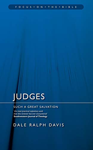 Book cover for "Judges" by Dale Ralph Davis, blue textured background.