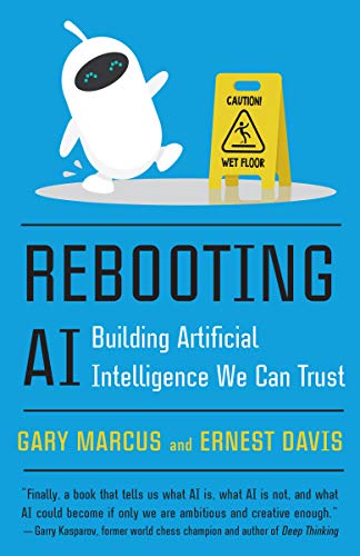 Book cover featuring a cartoon robot slipping near a yellow wet floor sign.