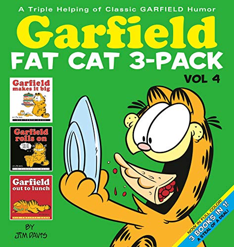 Garfield Fat Cat 3-Pack volume 4 book cover featuring Garfield holding a plate.
