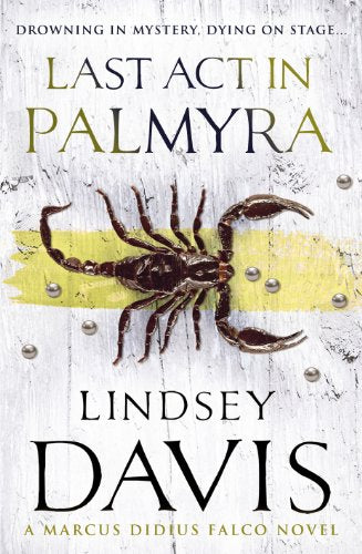 Book cover: "Last Act In Palmyra" with a scorpion and weathered wood.