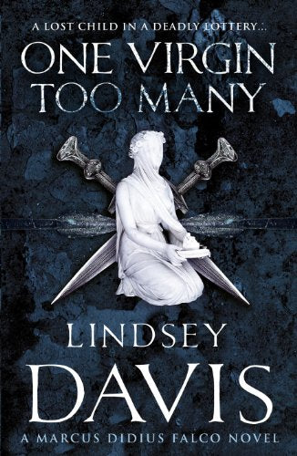 Book cover featuring a white statue of a kneeling woman before two crossed swords.