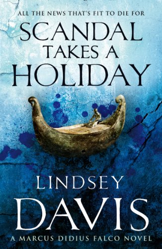 Book cover: “Scandal Takes A Holiday” with a boat and blue tones.