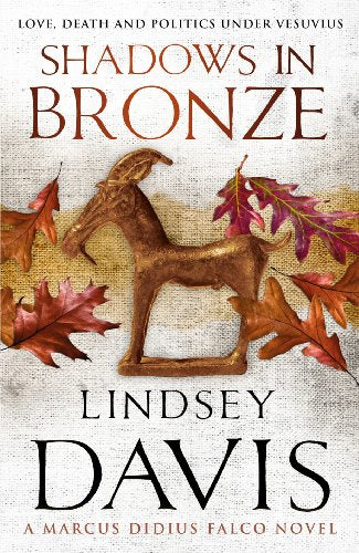 Book cover: “Shadows In Bronze” by Lindsey Davis, featuring a bronze ram.