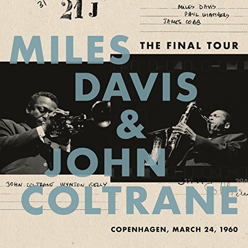 Album cover featuring Miles Davis and John Coltrane playing instruments.