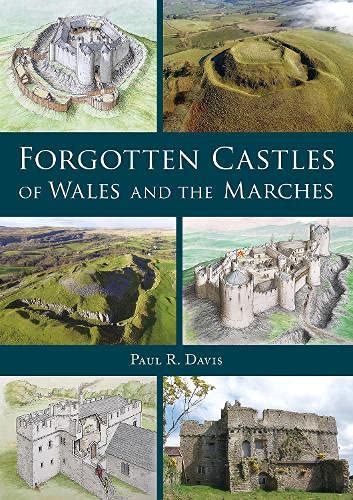 Book cover featuring illustrations and photos of Welsh and Marches castles.