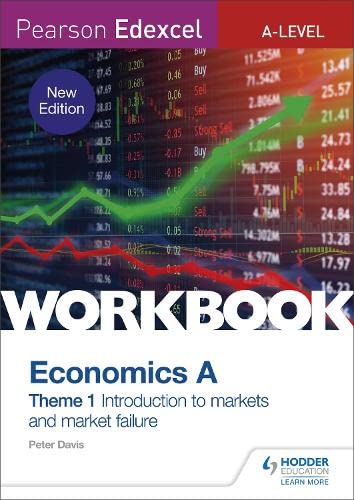 Economics A-Level workbook cover with financial chart background.