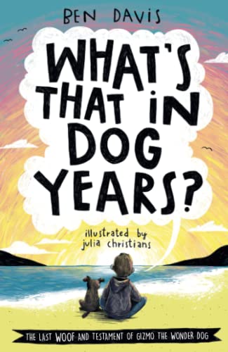 Book cover: boy and dog silhouetted against a colorful sunset.