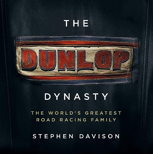 Book cover featuring a weathered "Dunlop" logo on a leather jacket.