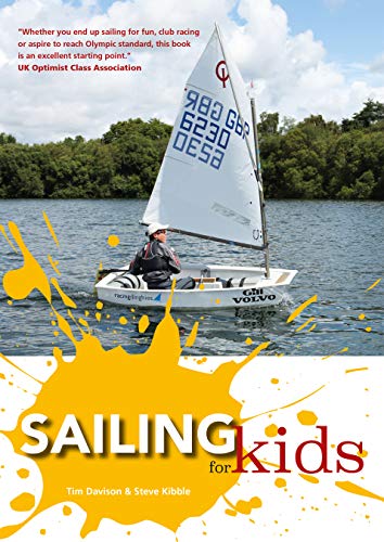 Child sailing a small white boat on a lake, book cover.