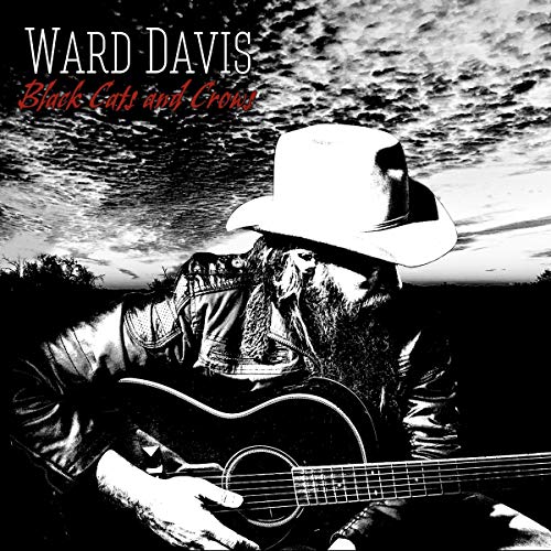 Black and white album cover featuring Ward Davis with a guitar.