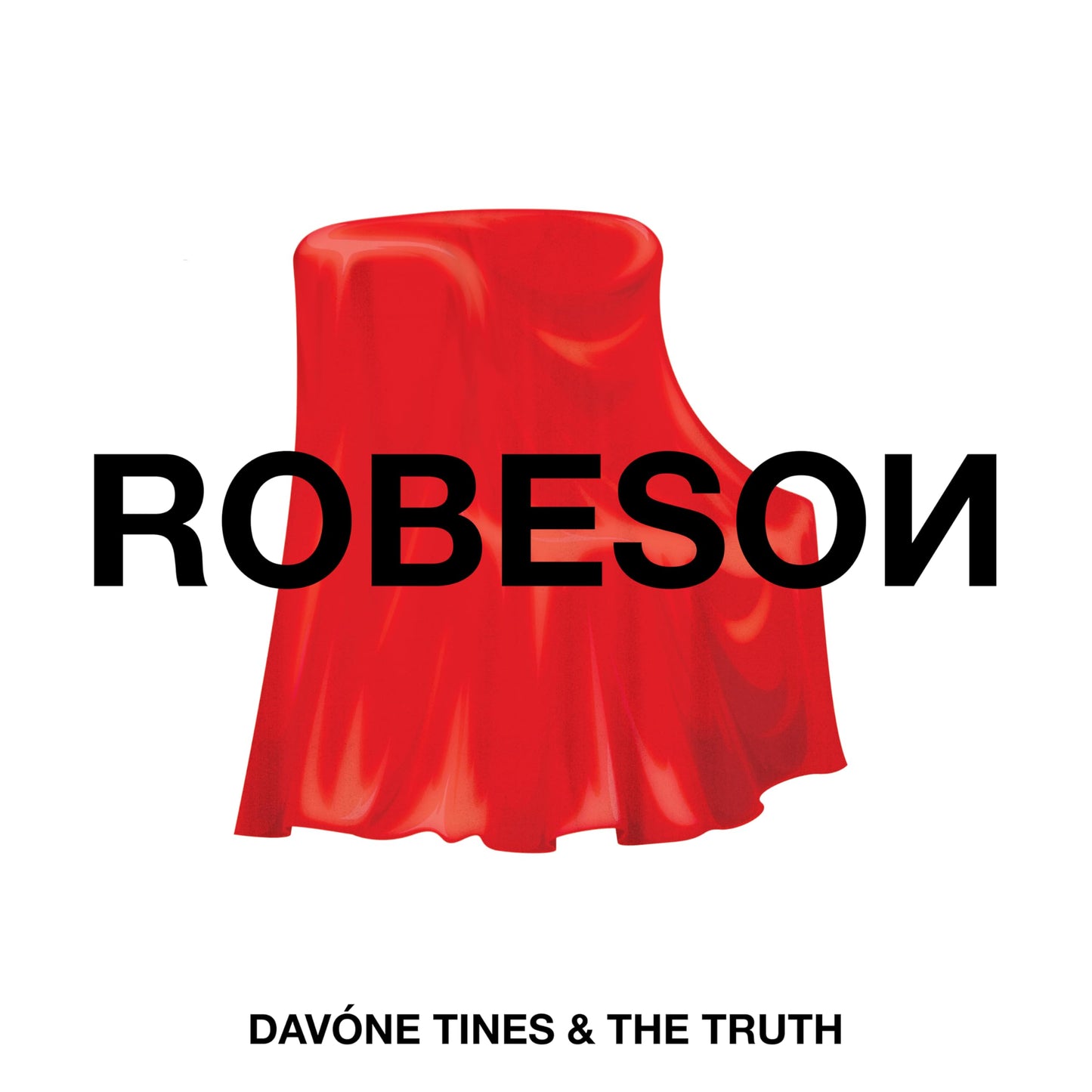 Album cover for "Robeson" by Davóne Tines & The Truth, red draped form.