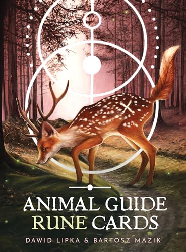 Card cover featuring a deer in a forest with glowing circular designs.