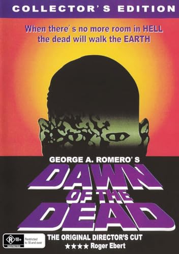 DVDB DVD cover for Dawn of the Dead featuring a silhouette of a zombie.