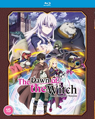 Dawn of the Witch" Blu-ray cover featuring anime characters and a castle.