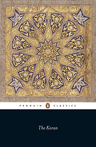 The image depicts a book cover with a gold, ornate design and dark blue background.
