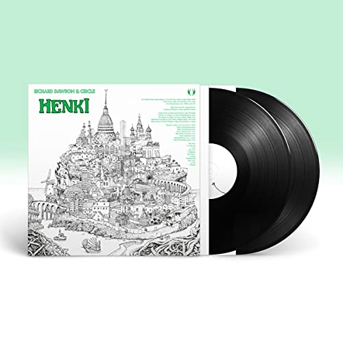 Vinyl record for “Henki” by Richard Dawson & Circle, with illustrated cover.