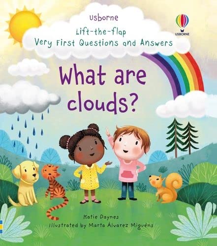 Children’s book cover illustrating clouds, a rainbow, and animals.