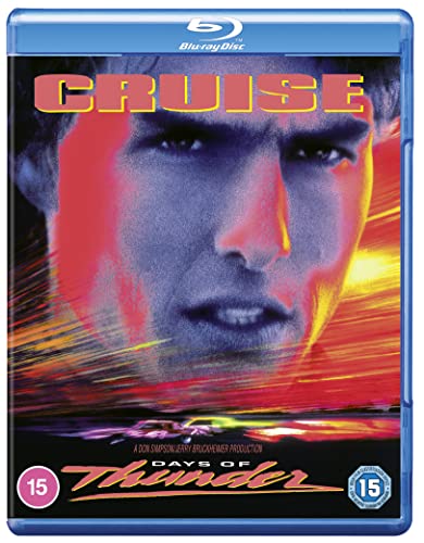 Days of Thunder" Blu-ray case featuring Tom Cruise’s close-up portrait.