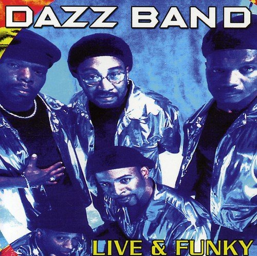 "CD cover with five men in shiny jackets and the band's name."
