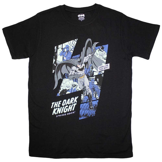 Black t-shirt with a Batman logo and “Long Live The Bat” text.