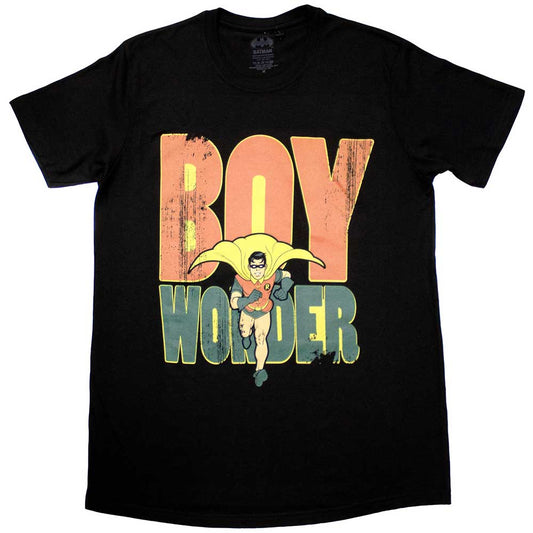 Black t-shirt featuring Batman and Robin (Boy Wonder) comic book art.