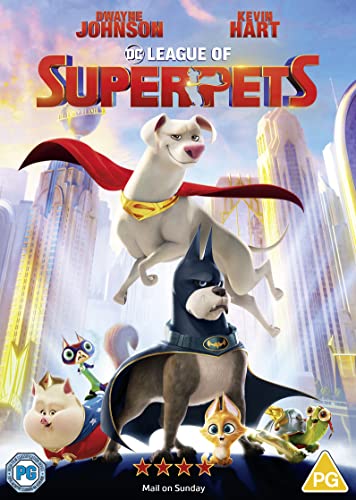 DC League of Super-Pets DVD cover featuring Krypto and other animal heroes.