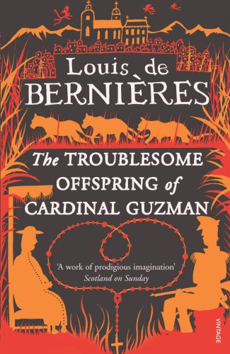 Book cover: red and black illustration with figures and a town.